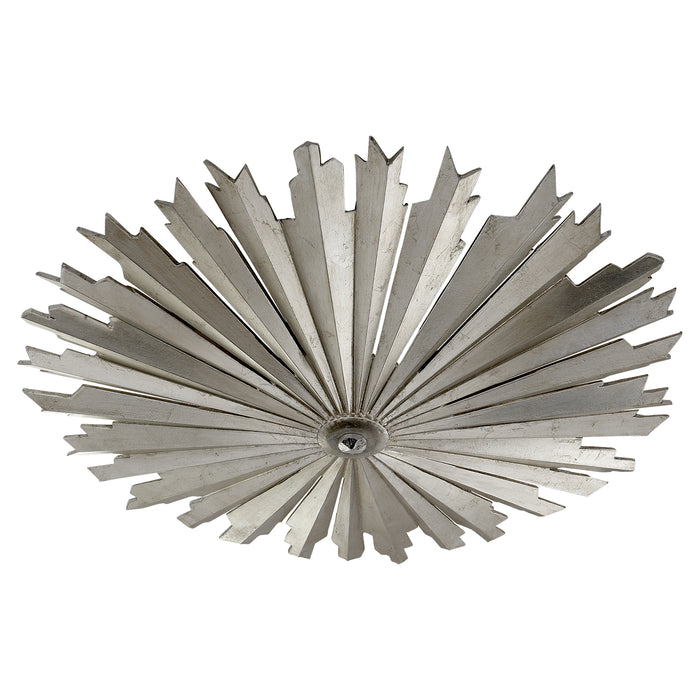 Claymore LED Flush Mount in Burnished Silver Leaf