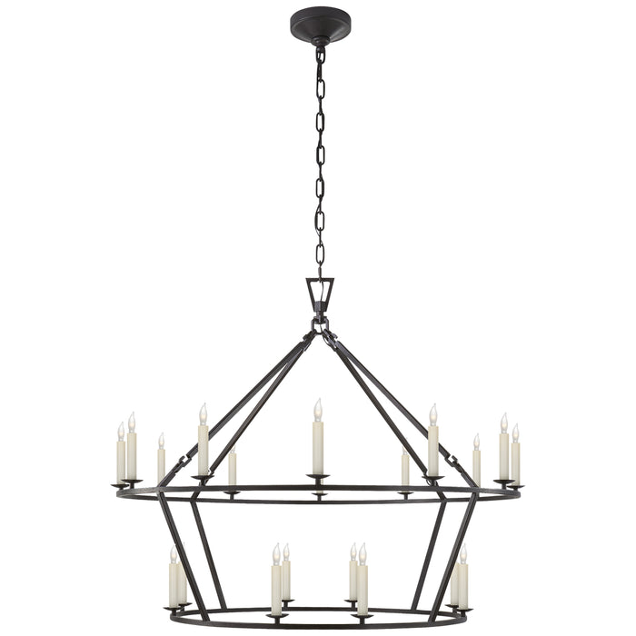 Darlana 20 Light Chandelier in Aged Iron