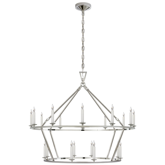 Darlana 20 Light Chandelier in Polished Nickel