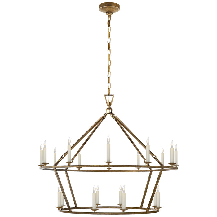 Darlana 20 Light Chandelier in Gilded Iron