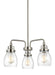 Belton Three Light Chandelier in Brushed Nickel