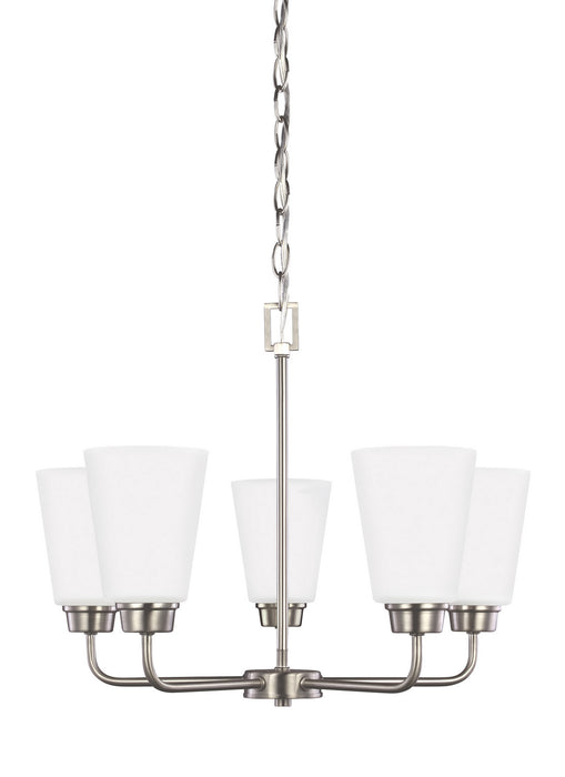 Kerrville Five Light Chandelier in Brushed Nickel