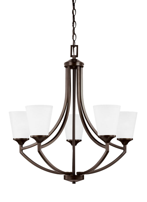 Hanford Five Light Chandelier in Bronze