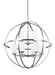 Alturas Nine Light Chandelier in Brushed Nickel