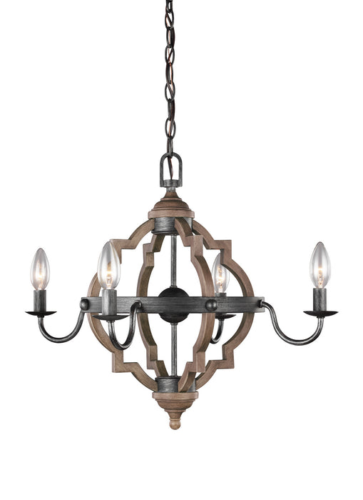 Socorro Four Light Chandelier in Stardust