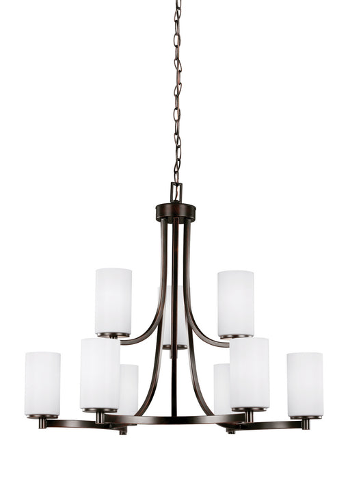 Hettinger Nine Light Chandelier in Bronze