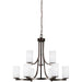 Hettinger Nine Light Chandelier in Bronze