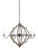 Socorro Six Light Chandelier in Stardust