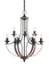 Corbeille Nine Light Chandelier in Stardust