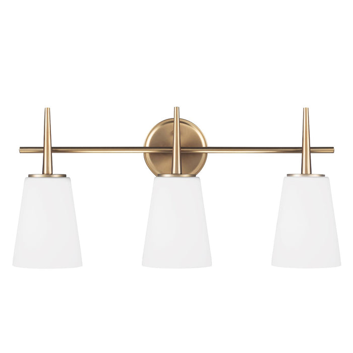 Driscoll Three Light Wall / Bath in Satin Brass