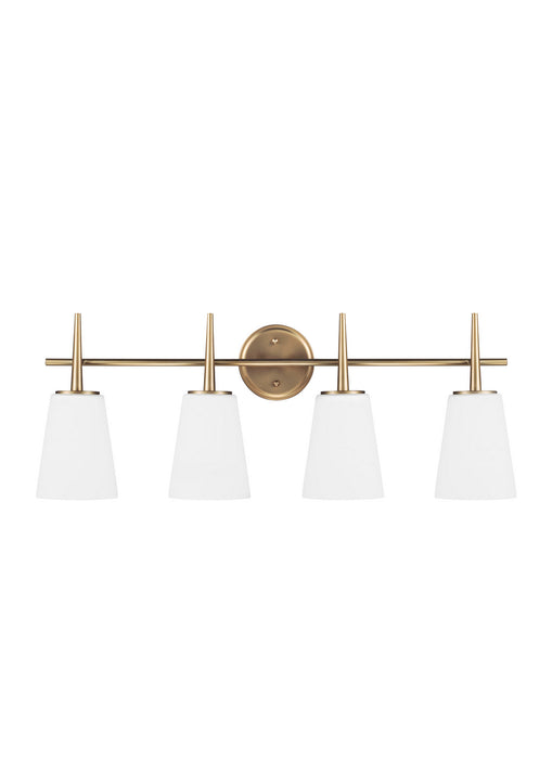 Driscoll Four Light Wall / Bath in Satin Brass