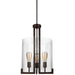 Dawes Three Light Hall / Foyer Pendant in Bronze