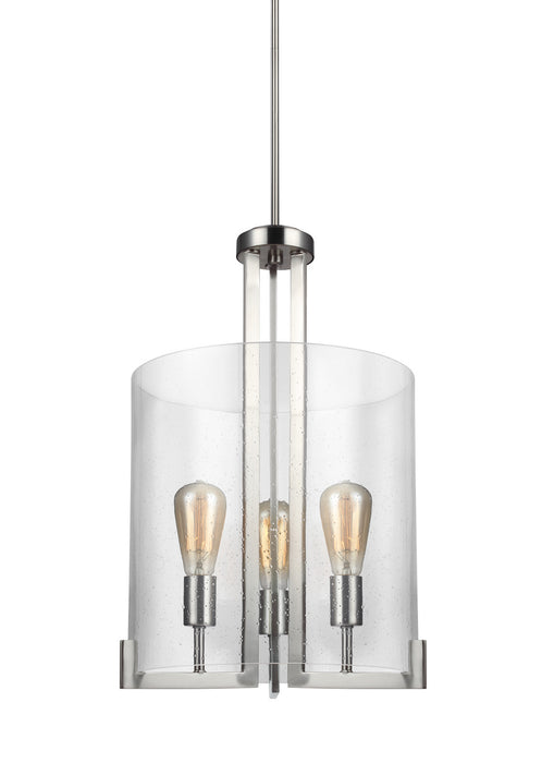 Dawes Three Light Hall / Foyer Pendant in Brushed Nickel