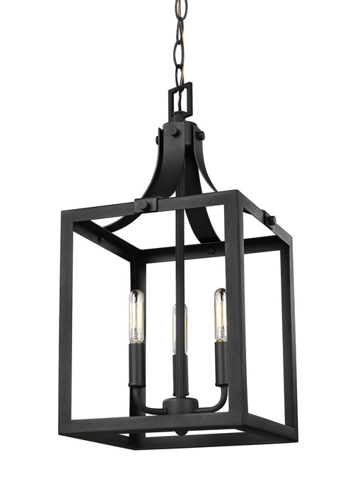 Labette Three Light Hall / Foyer Pendant in Black