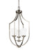 Hanford Three Light Hall / Foyer Pendant in Brushed Nickel