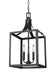 Labette Three Light Hall / Foyer Pendant in Black