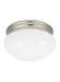 Webster Two Light Flush Mount in Brushed Nickel