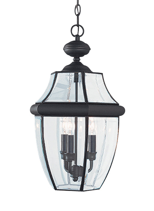 Lancaster Three Light Outdoor Pendant in Black