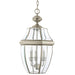 Lancaster Three Light Outdoor Pendant in Antique Brushed Nickel