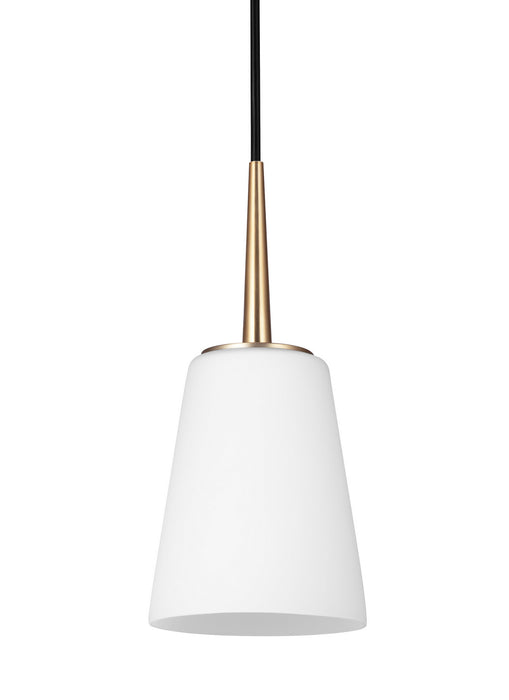 Driscoll One Light Mini-Pendant in Satin Brass