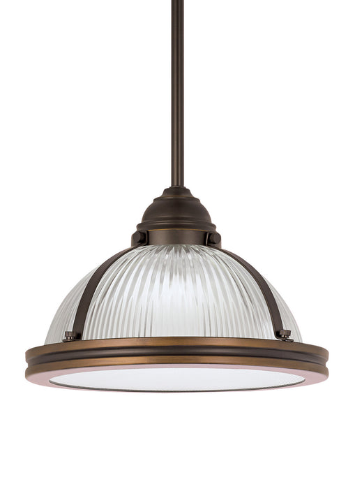 Pratt Street Prismatic One Light Pendant in Autumn Bronze