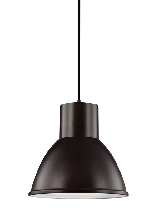 Division Street One Light Pendant in Bronze