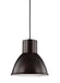 Division Street One Light Pendant in Bronze