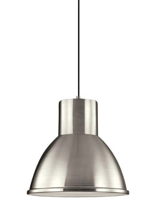 Division Street One Light Pendant in Brushed Nickel