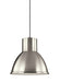 Division Street One Light Pendant in Brushed Nickel