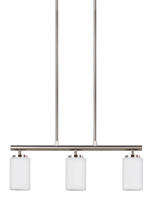 Oslo Three Light Island Pendant in Brushed Nickel