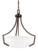 Hanford Three Light Pendant in Bronze