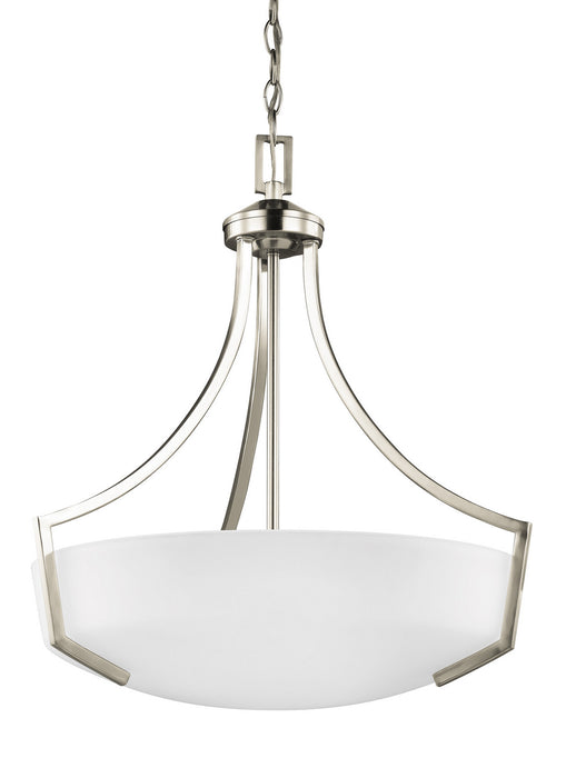 Hanford Three Light Pendant in Brushed Nickel