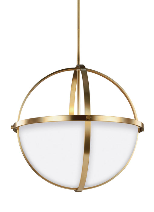 Alturas Three Light Pendant in Satin Brass