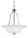 Emmons Three Light Pendant in Brushed Nickel