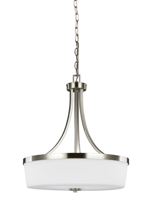 Hettinger Three Light Pendant in Brushed Nickel