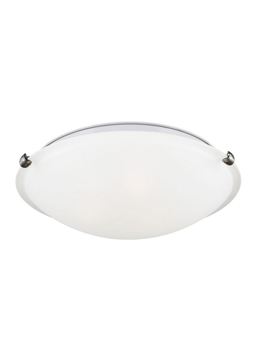 Clip Ceiling Flush Mount Three Light Flush Mount in Brushed Nickel