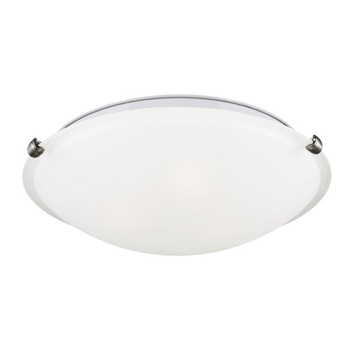 Clip Ceiling Flush Mount Three Light Flush Mount in Brushed Nickel