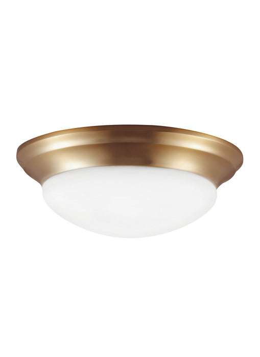 Nash Two Light Flush Mount in Satin Brass