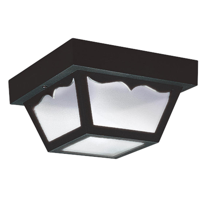 Outdoor Ceiling One Light Outdoor Flush Mount in Black