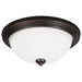 Geary Three Light Flush Mount in Bronze