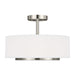 Nance Two Light Semi-Flush Convertible Pendant in Brushed Nickel