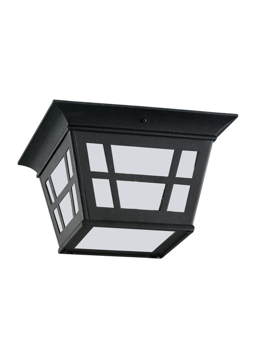 Herrington Two Light Outdoor Flush Mount in Black