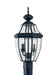 Lancaster Two Light Outdoor Post Lantern in Black