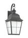 Chatham One Light Outdoor Wall Lantern in Oxidized Bronze