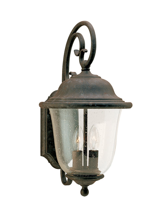 Trafalgar Two Light Outdoor Wall Lantern in Oxidized Bronze