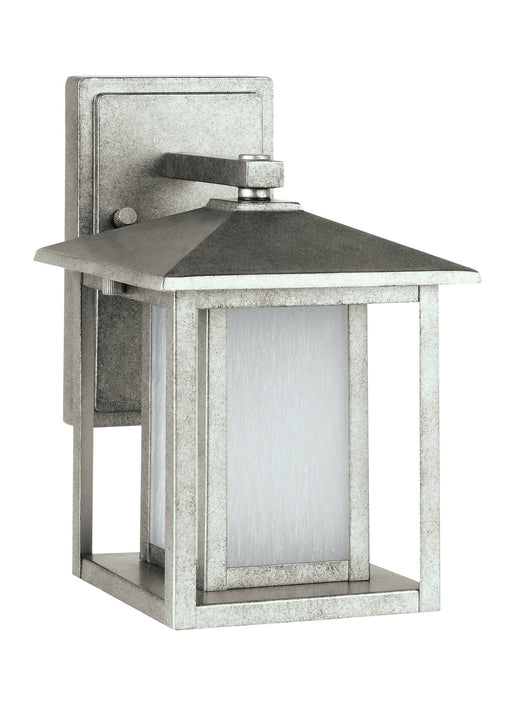 Hunnington One Light Outdoor Wall Lantern in Weathered Pewter