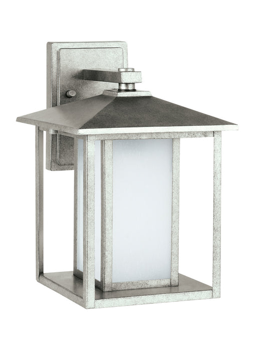 Hunnington One Light Outdoor Wall Lantern in Weathered Pewter