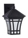 Herrington One Light Outdoor Wall Lantern in Black