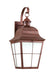 Chatham One Light Outdoor Wall Lantern in Weathered Copper