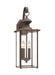 Jamestowne Two Light Outdoor Wall Lantern in Antique Bronze